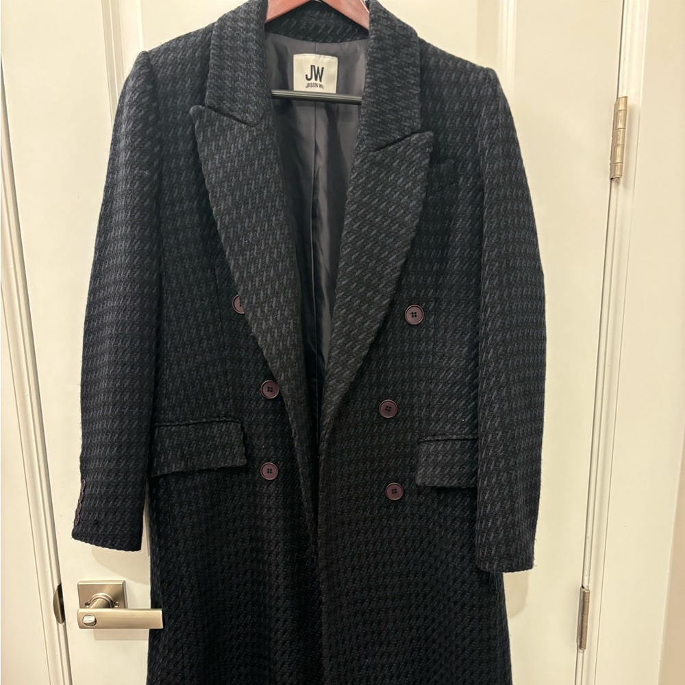 Jason Wu Black Houndstooth Coat